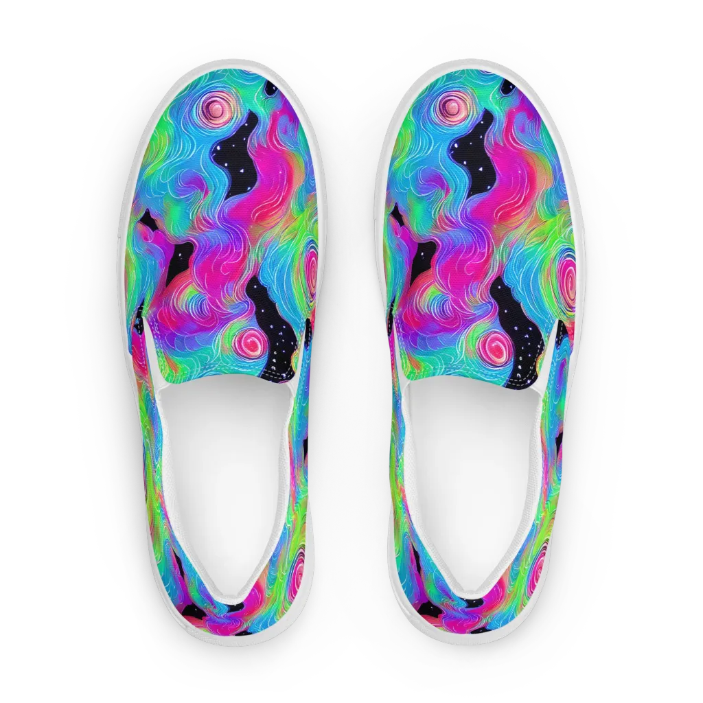 Vivid Infinity on Men's Slip-On Canvas Shoes — Front