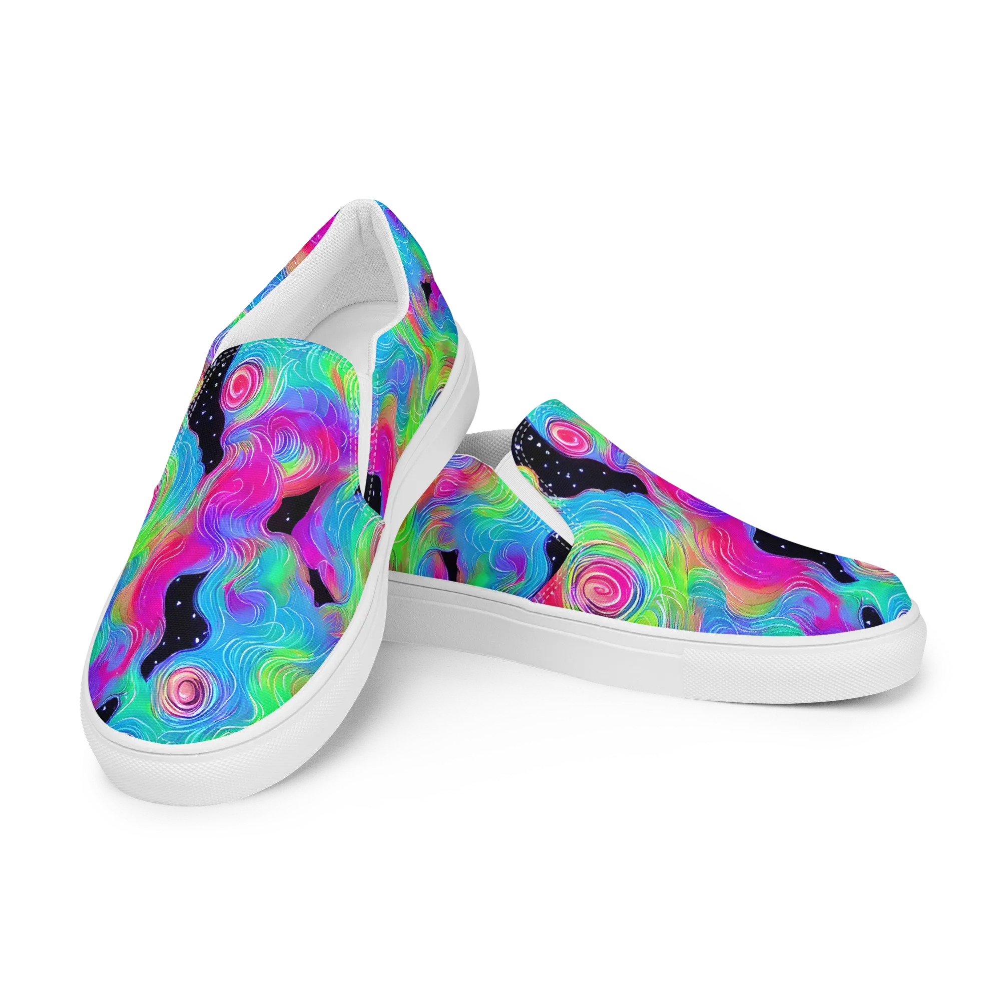 Vivid Infinity on Men's Slip-On Canvas Shoes — Left Front