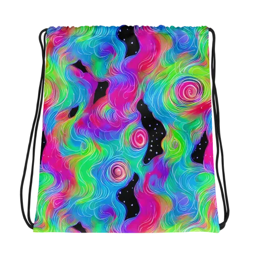 Vivid Infinity on a Drawstring Bag