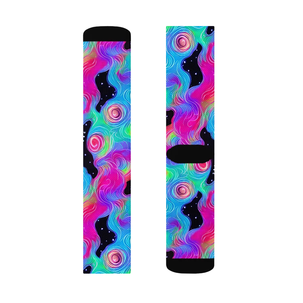 Vivid Infinity on Socks — Left Sock