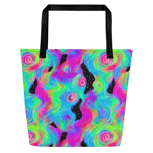 Vivid Infinity on a Large Tote Bag W/ Pocket