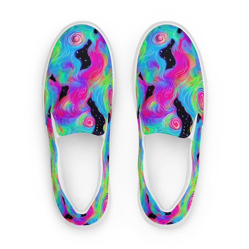 Vivid Infinity on Women's Slip-On Canvas Shoes — Front