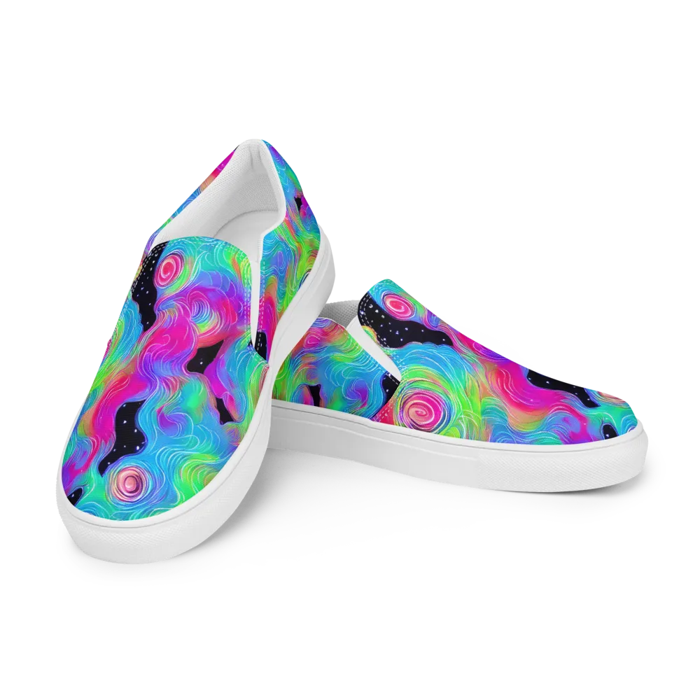 Vivid Infinity on Women's Slip-On Canvas Shoes — Left Front