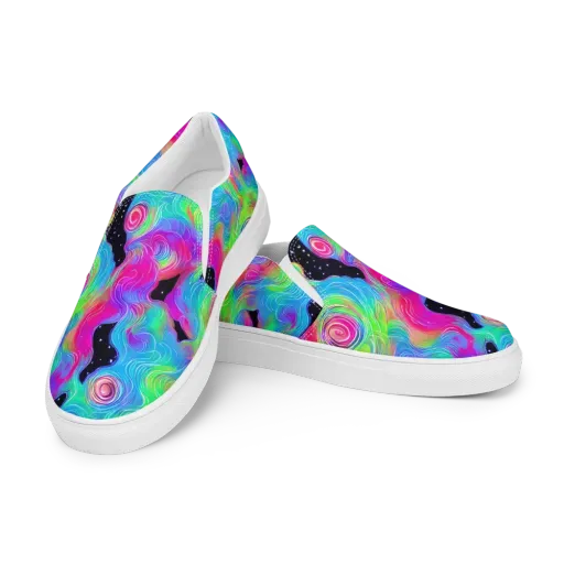 Vivid Infinity on a Women's Slip-On Canvas Shoes