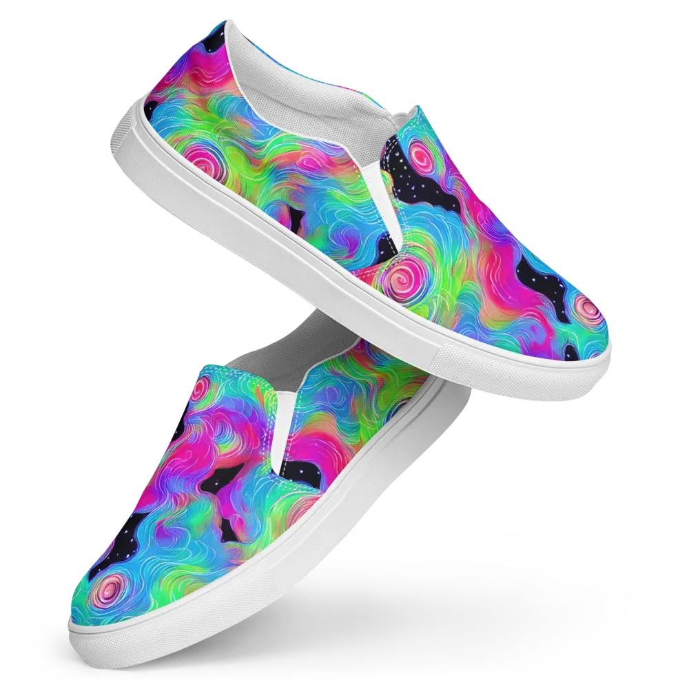 Vivid Infinity on Women's Slip-On Canvas Shoes — Front
