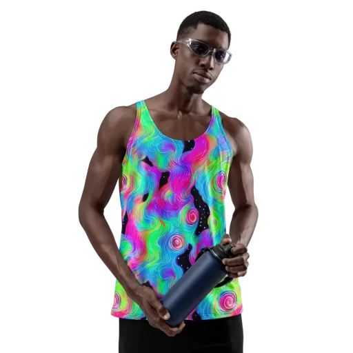 Vivid Infinity on a Men's Tank Top