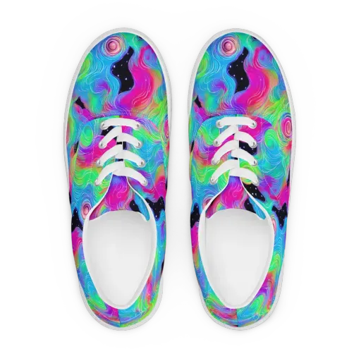 Vivid Infinity on a Men's Lace-Up Canvas Shoes