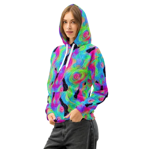 Vivid Infinity on a Cotton Hoodie