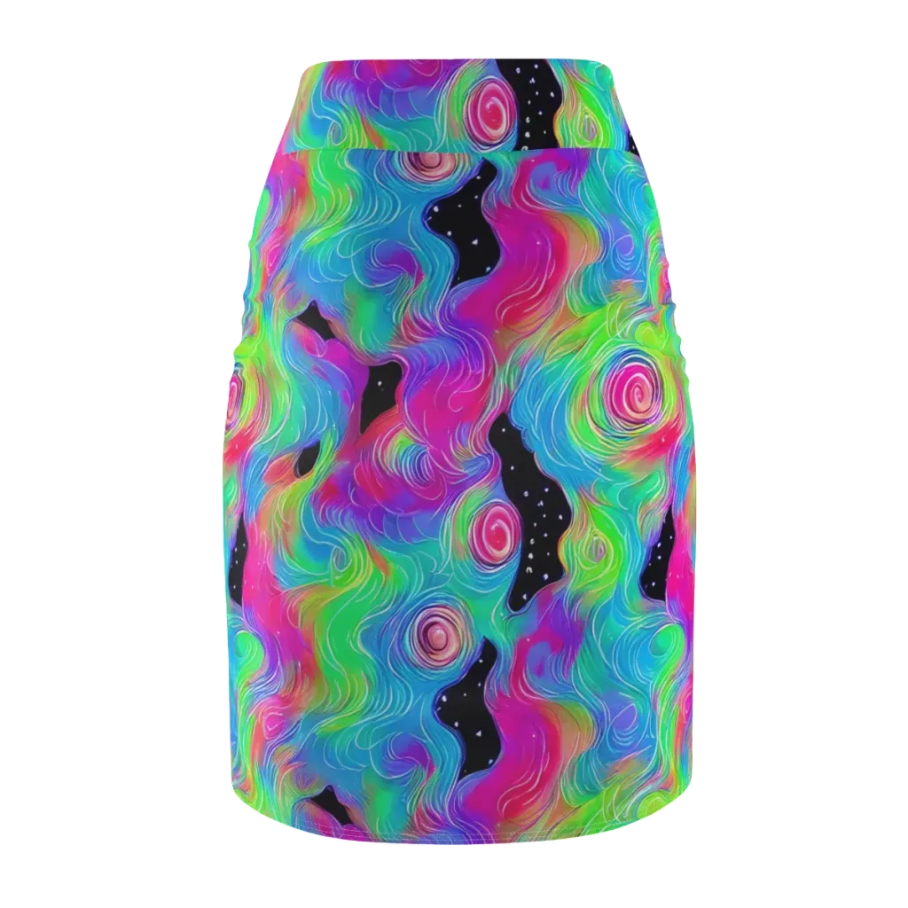Vivid Infinity on Pencil Skirt — Back