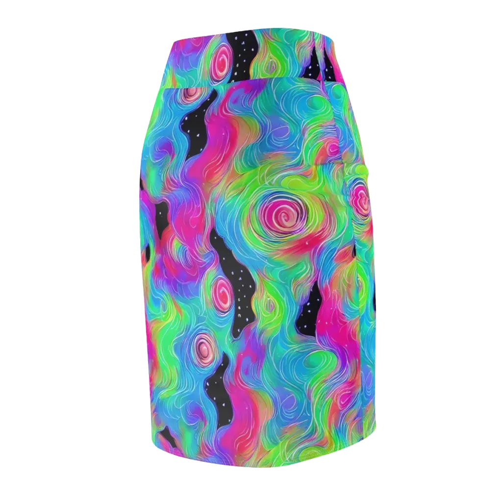 Vivid Infinity on Pencil Skirt — Back Side