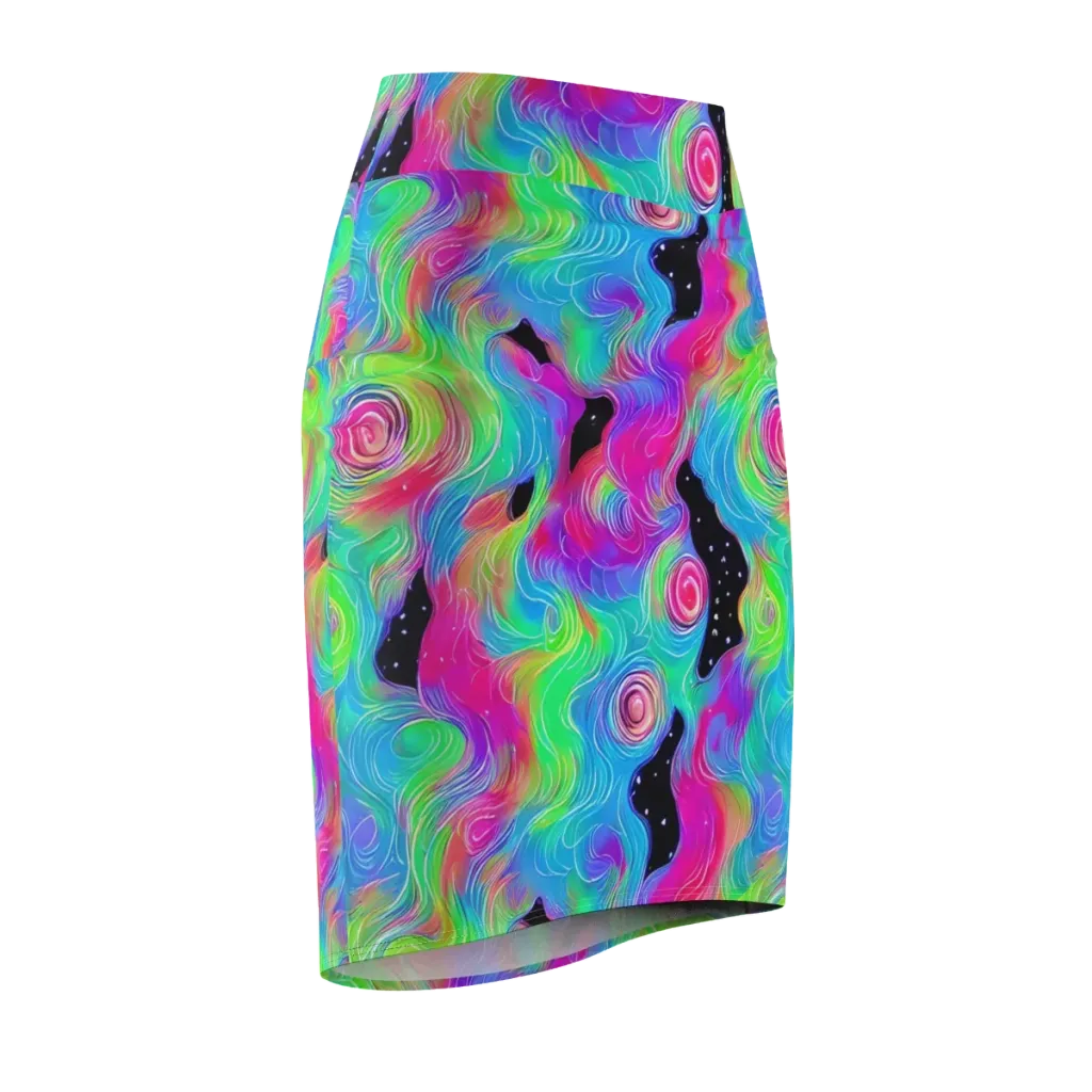 Vivid Infinity on Pencil Skirt — Front Side