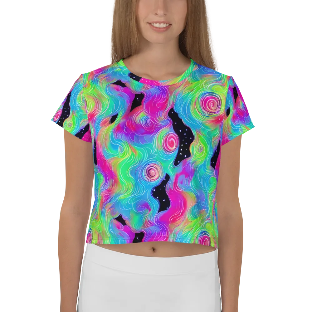 Vivid Infinity on Crop Tee — Front