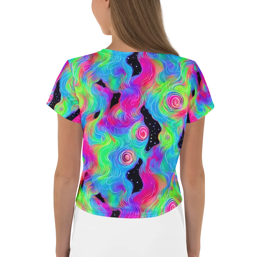 Vivid Infinity on Crop Tee — Back