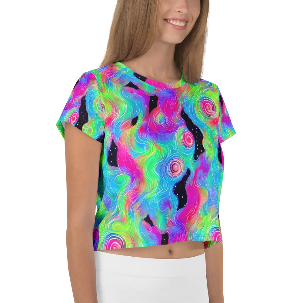 Vivid Infinity on Crop Tee — Right