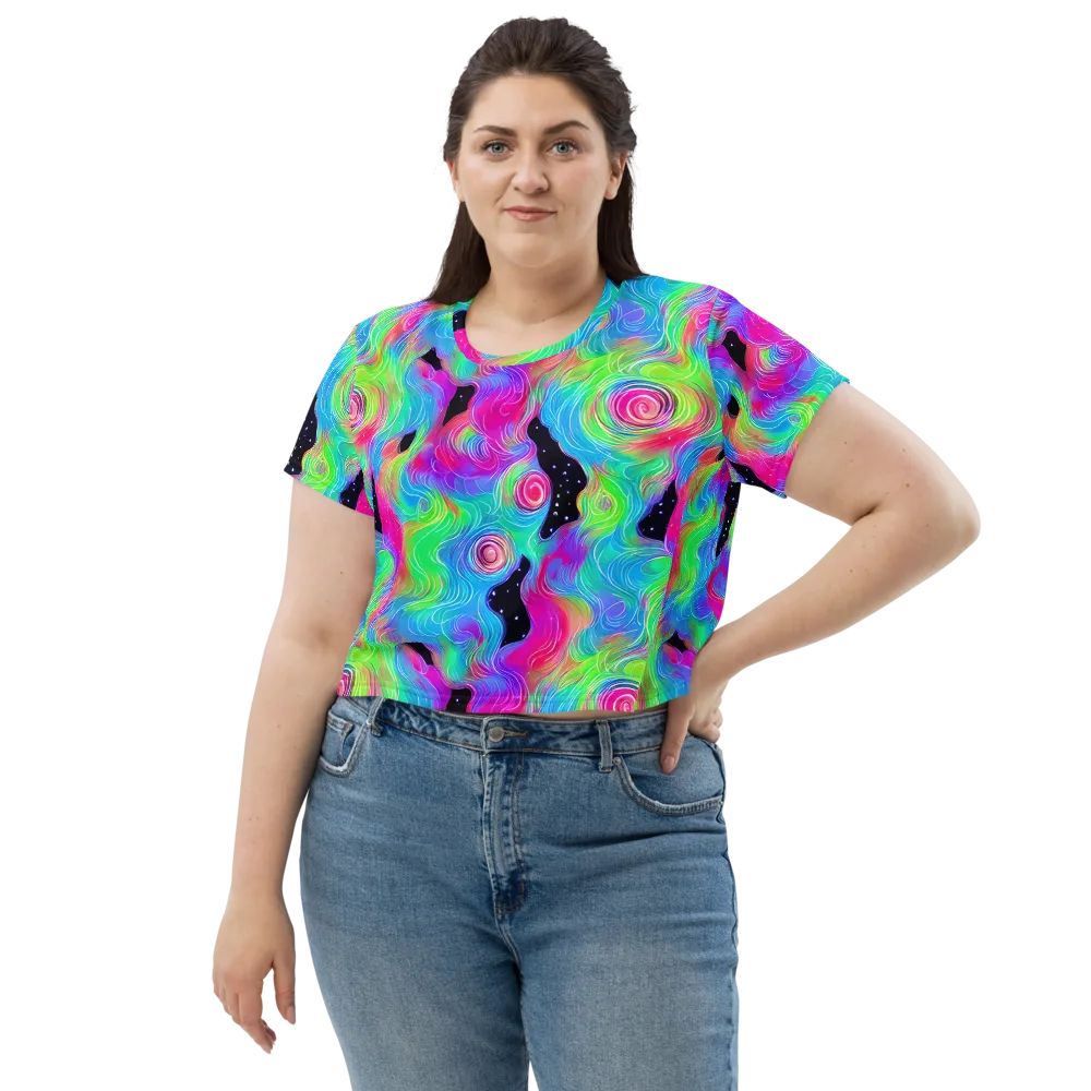 Vivid Infinity on Crop Tee — Front