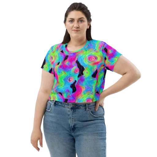 Vivid Infinity on a Crop Tee