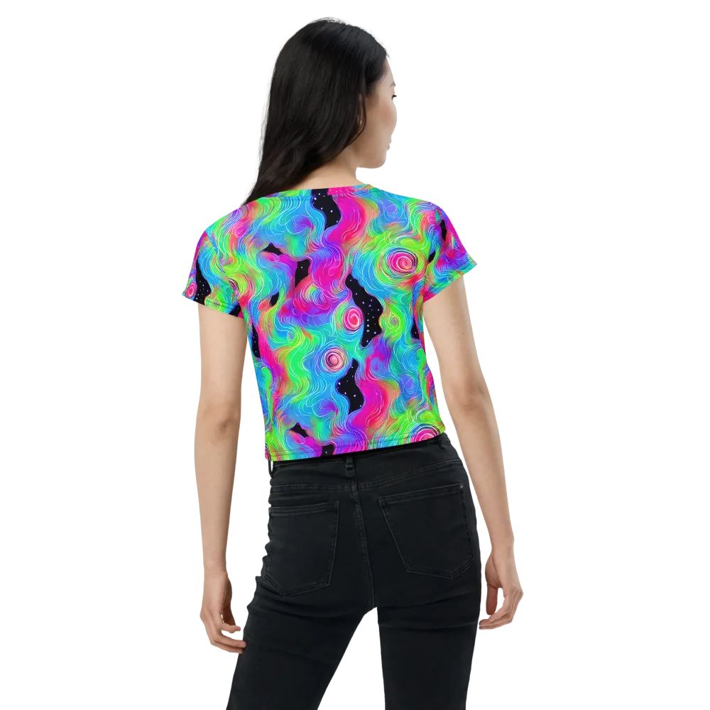 Vivid Infinity on Crop Tee — Back