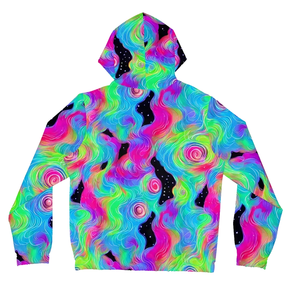 Vivid Infinity on Women's Full-Zip Hoodie — Back