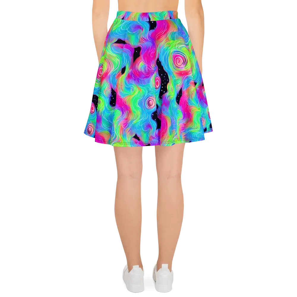 Vivid Infinity on Skater Skirt — Back