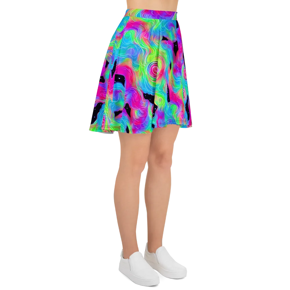 Vivid Infinity on Skater Skirt — Right