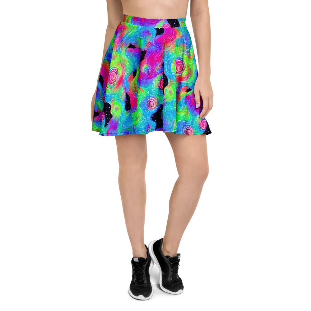 Vivid Infinity on Skater Skirt — Front