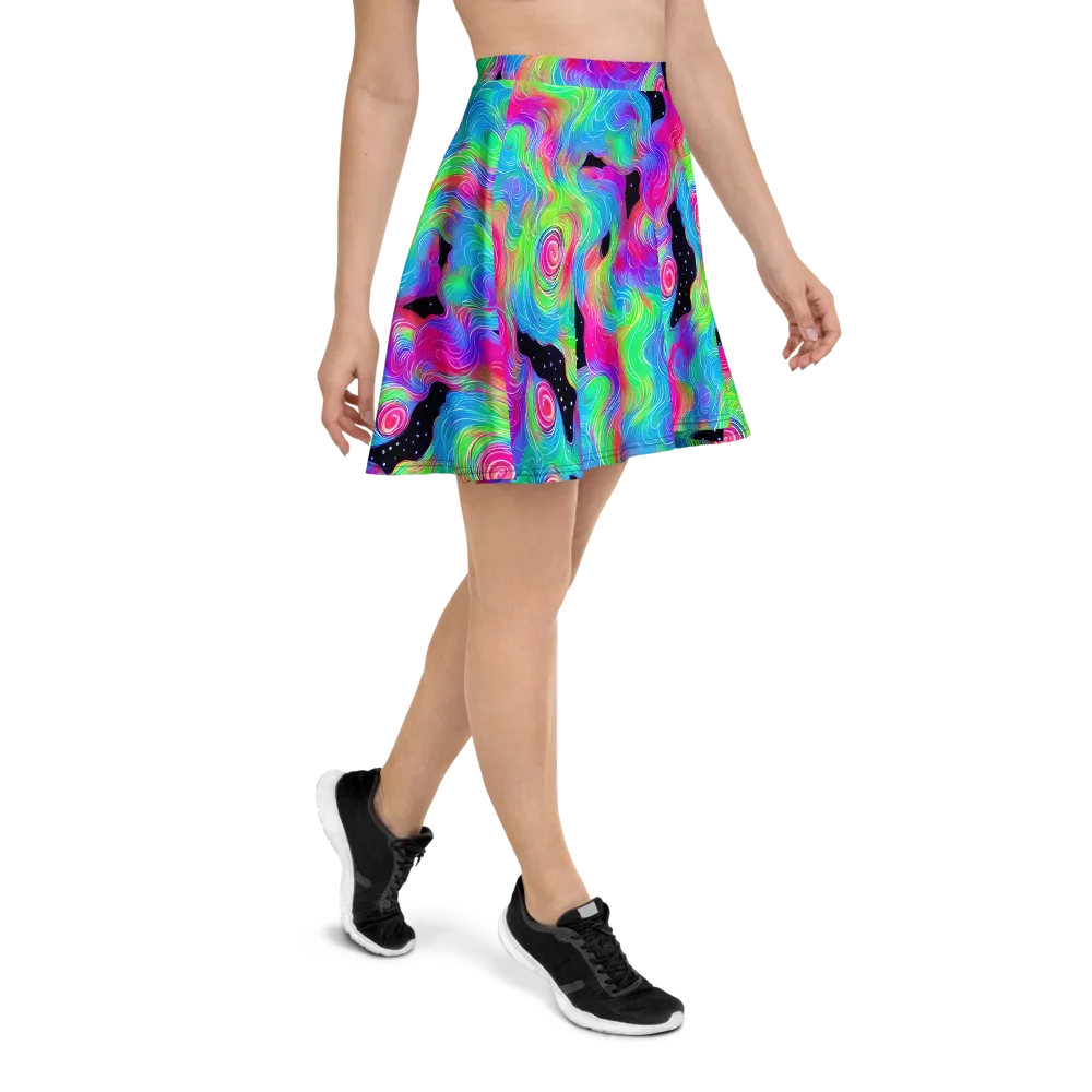 Vivid Infinity on Skater Skirt — Right
