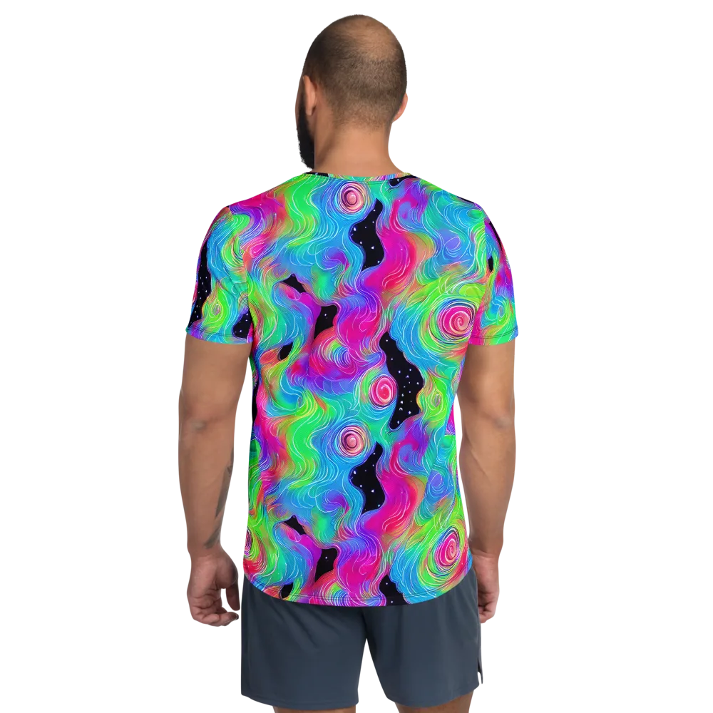 Vivid Infinity on Men's Athletic T-Shirt — Back