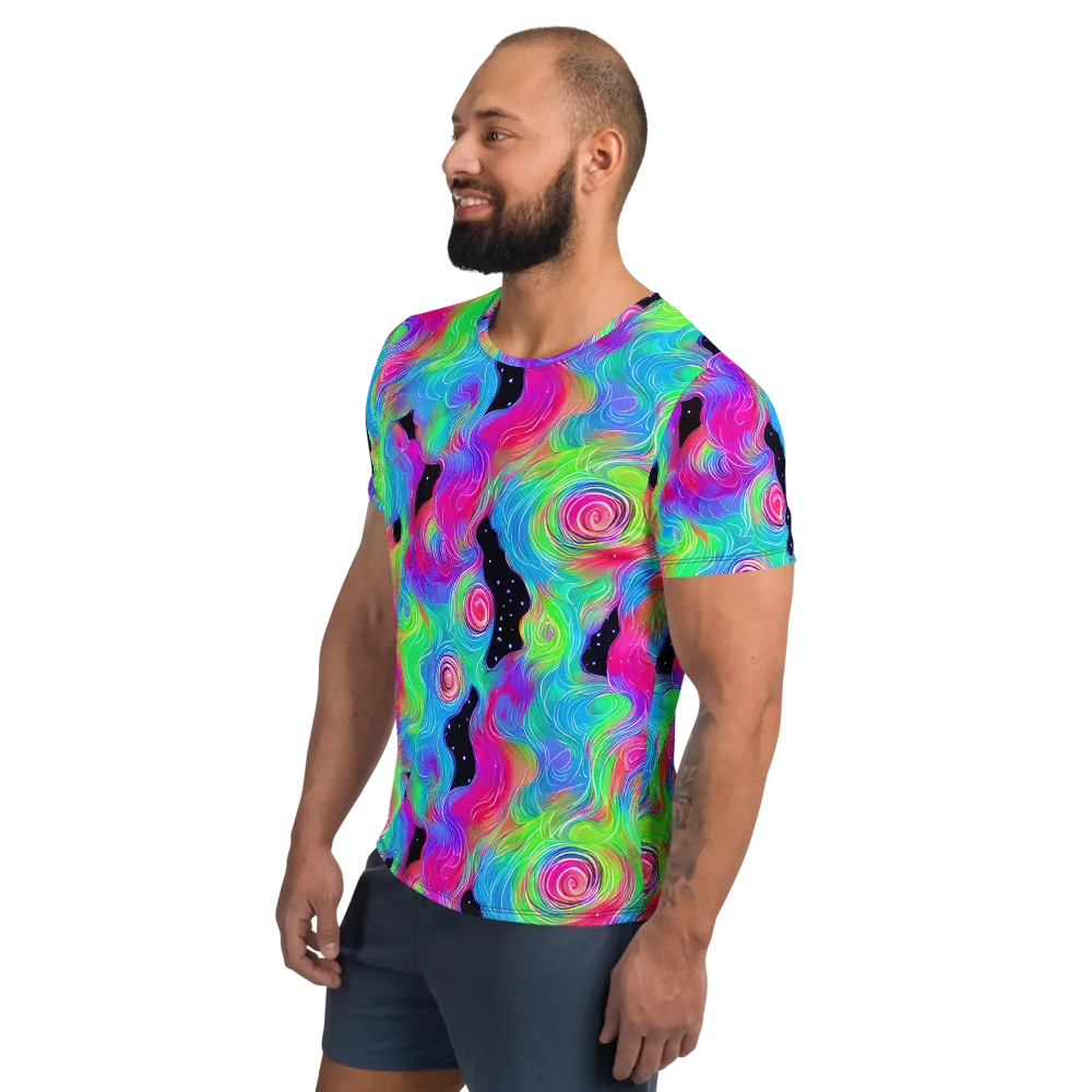 Vivid Infinity on Men's Athletic T-Shirt — Left