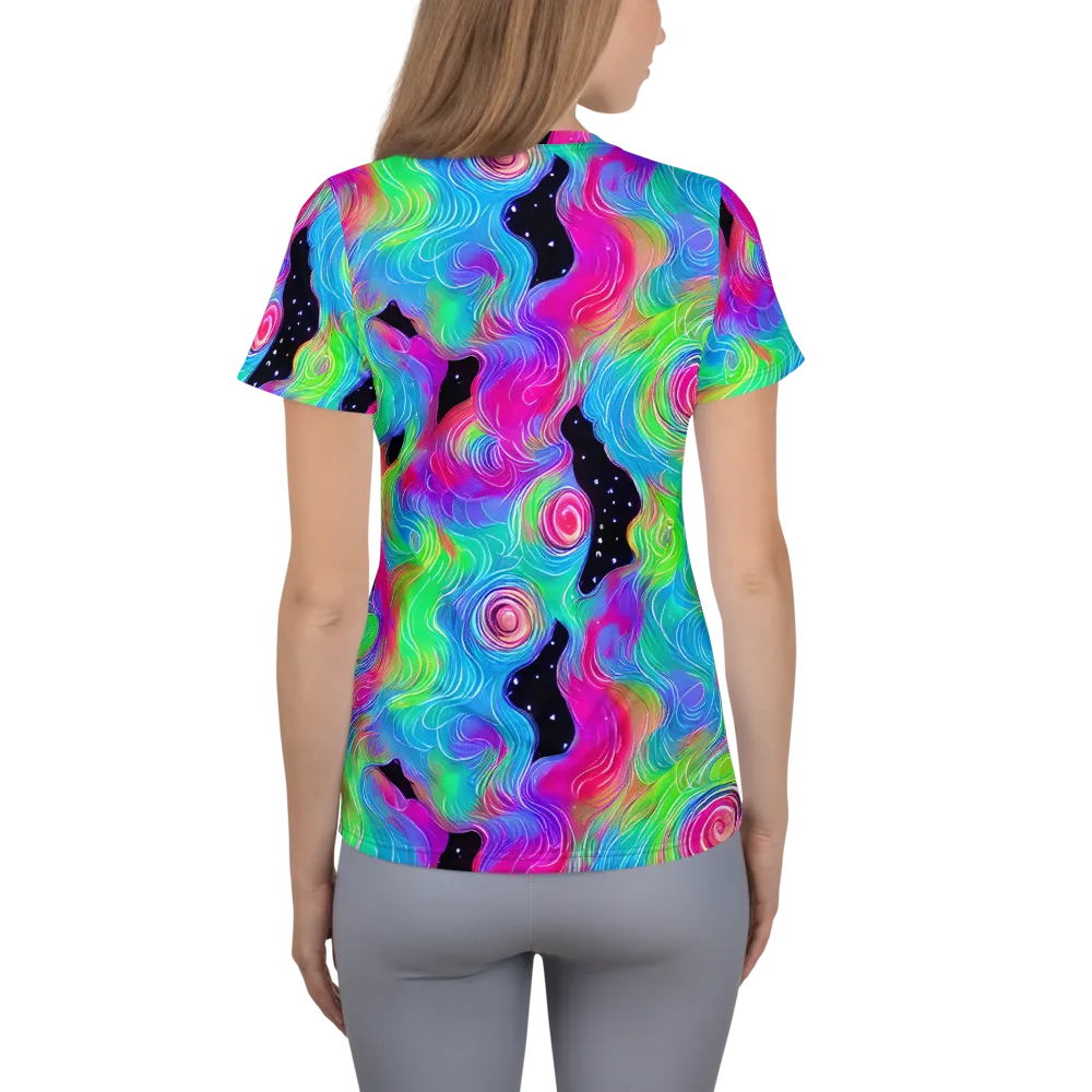 Vivid Infinity on Women's Athletic T-Shirt — Back