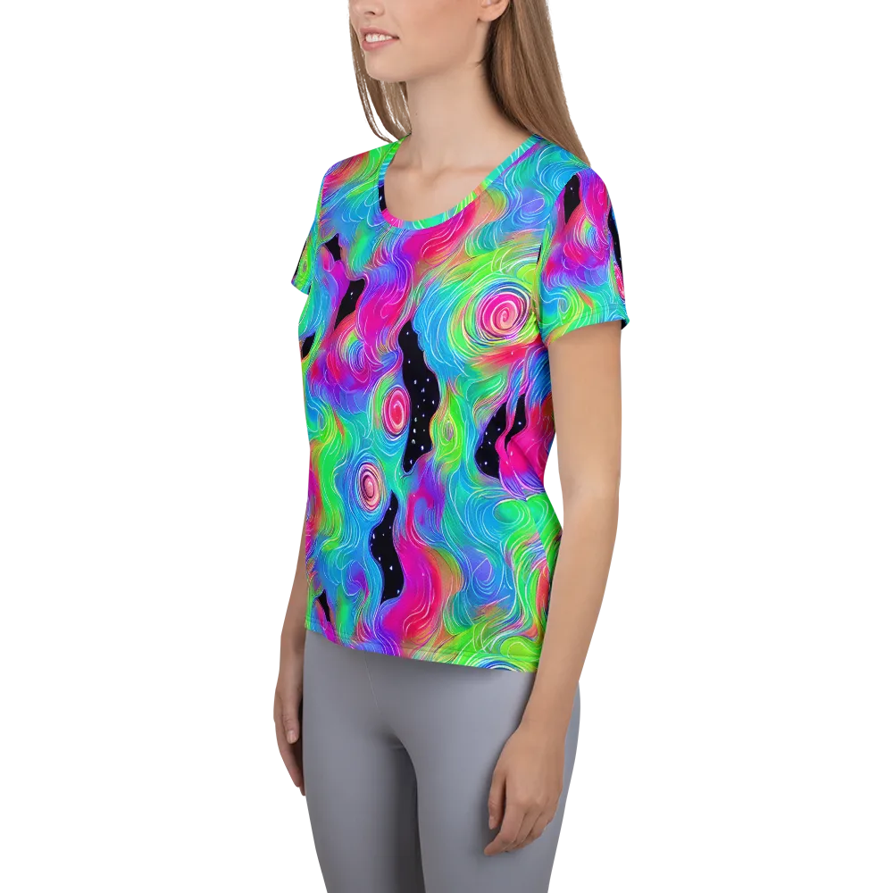 Vivid Infinity on Women's Athletic T-Shirt — Left