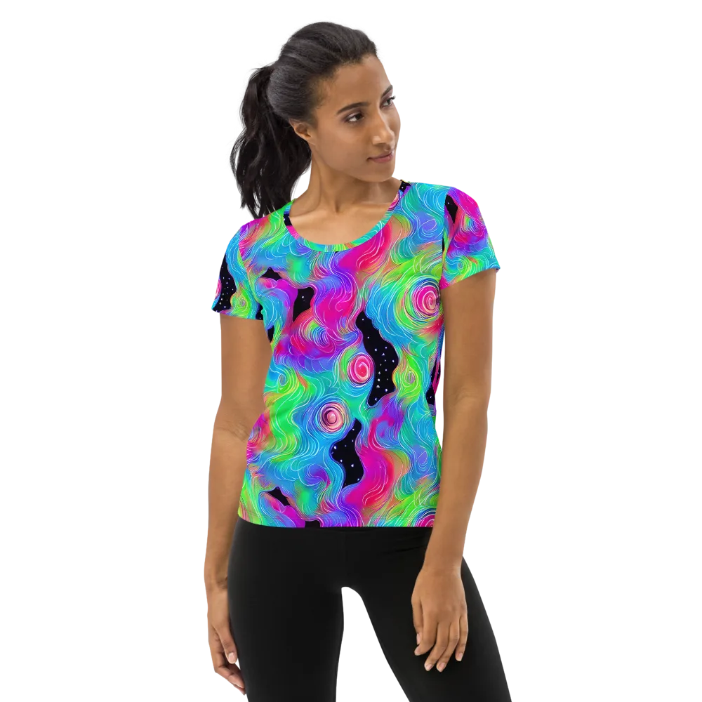 Vivid Infinity on Women's Athletic T-Shirt — Front