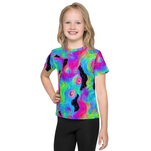 Vivid Infinity on a Kids Crew Neck T-Shirt