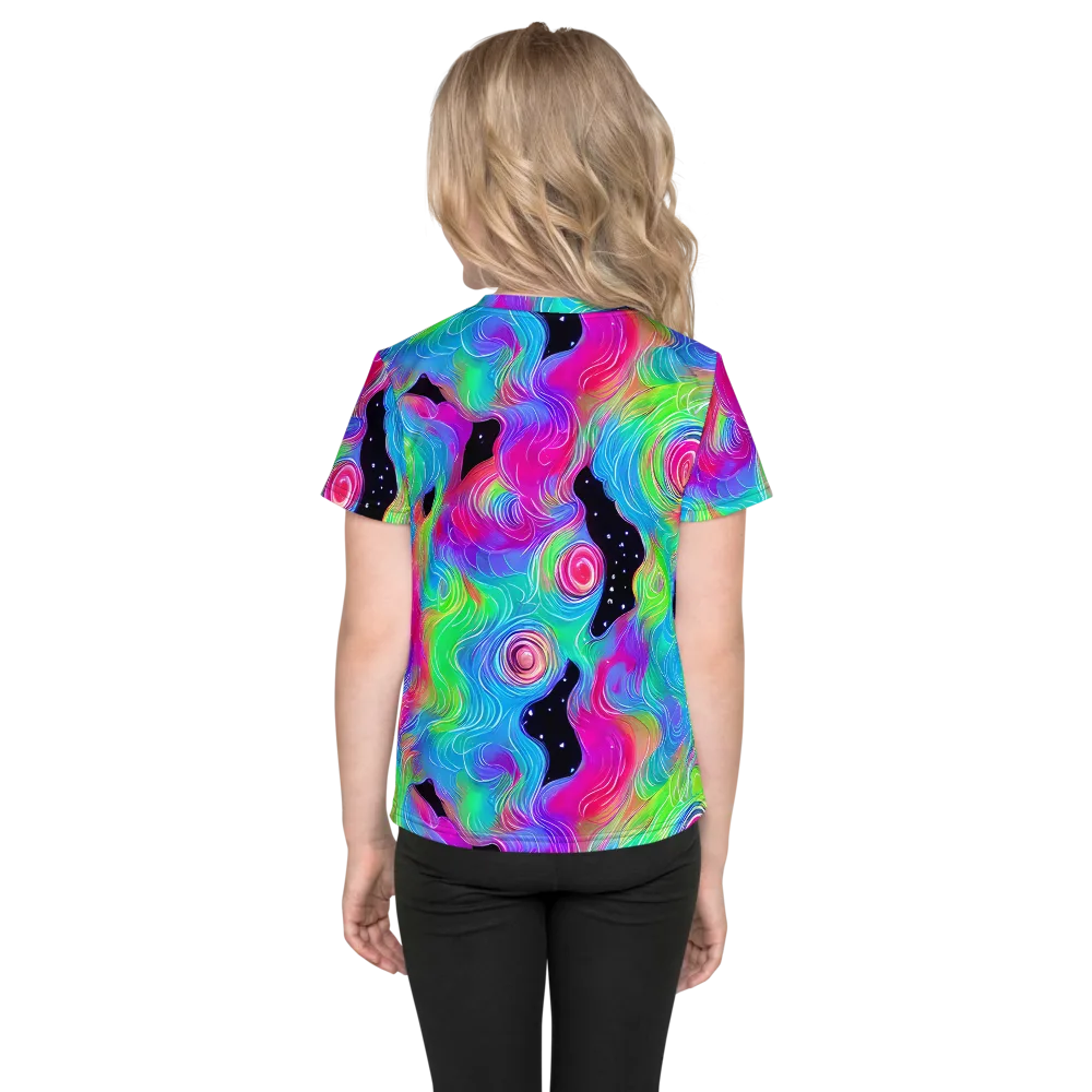 Vivid Infinity on Kids Crew Neck T-Shirt — Back