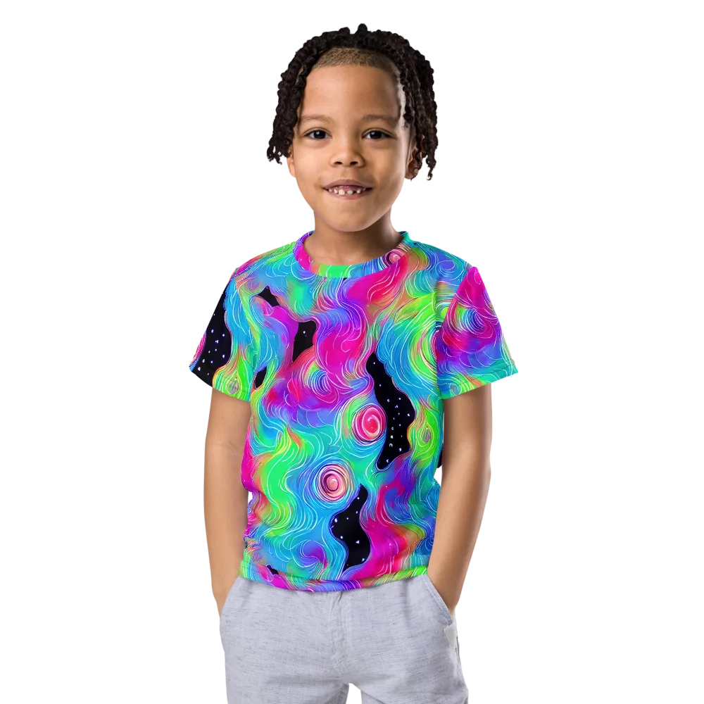 Vivid Infinity on Kids Crew Neck T-Shirt — Front