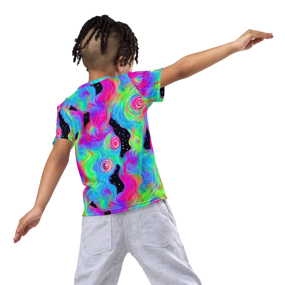 Vivid Infinity on Kids Crew Neck T-Shirt — Back