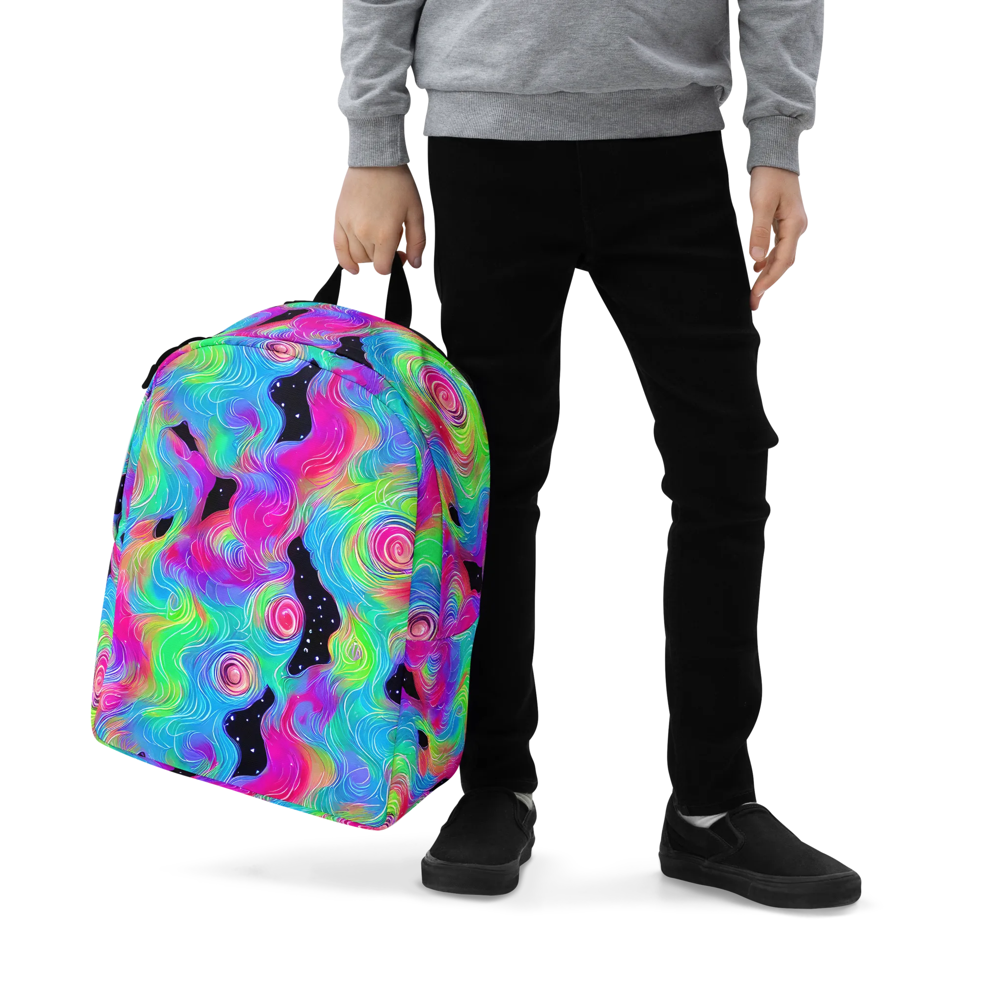 Vivid Infinity on Minimalist Backpack — Zoomed-in