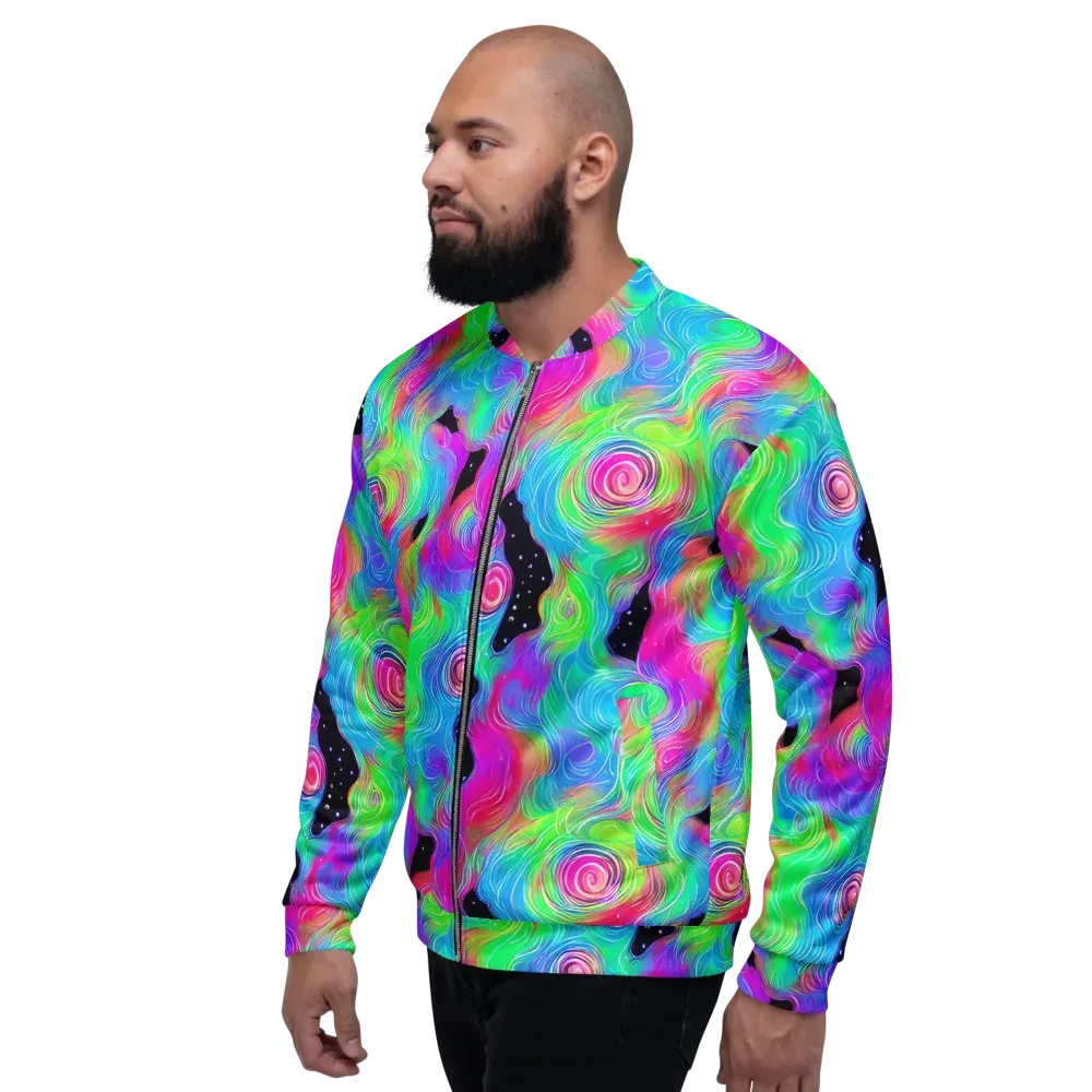 Vivid Infinity on Bomber Jacket — Left