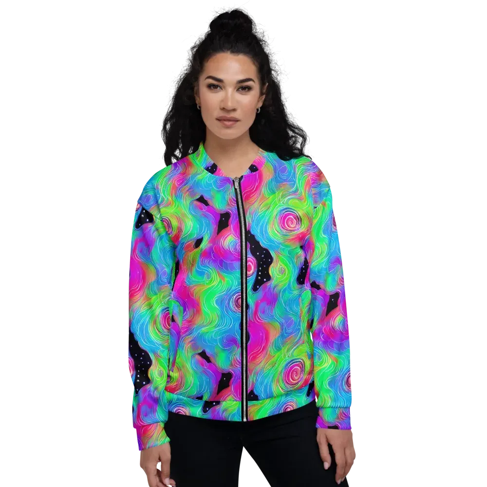 Vivid Infinity on Bomber Jacket — Front