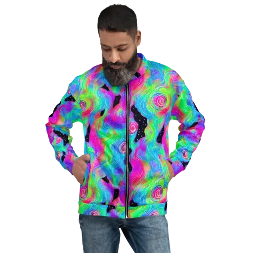 Vivid Infinity on a Bomber Jacket