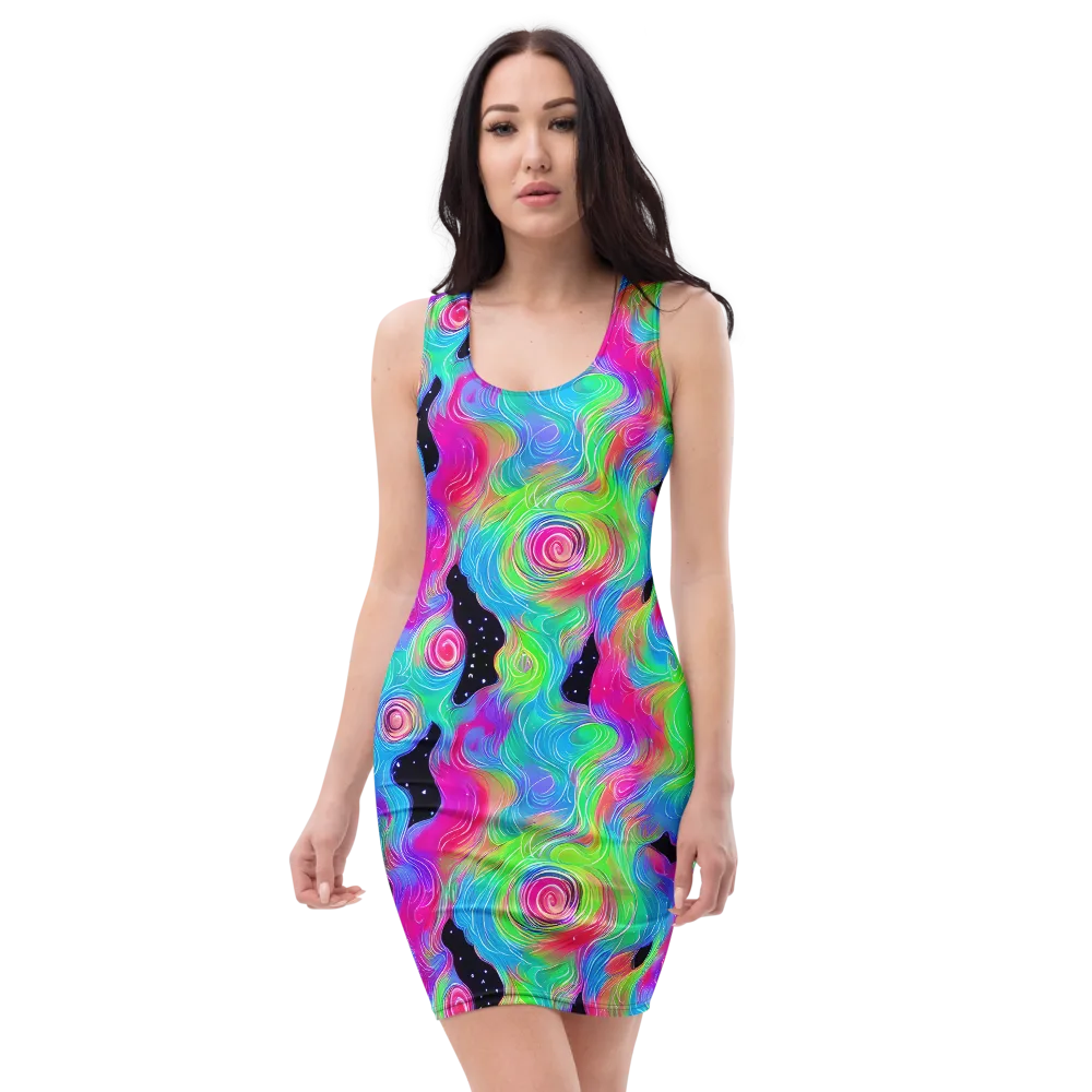 Vivid Infinity on Bodycon Dress — Front