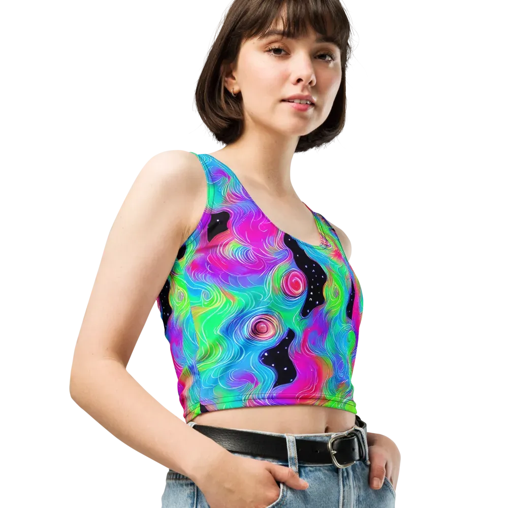 Vivid Infinity on Crop Top — Right Front