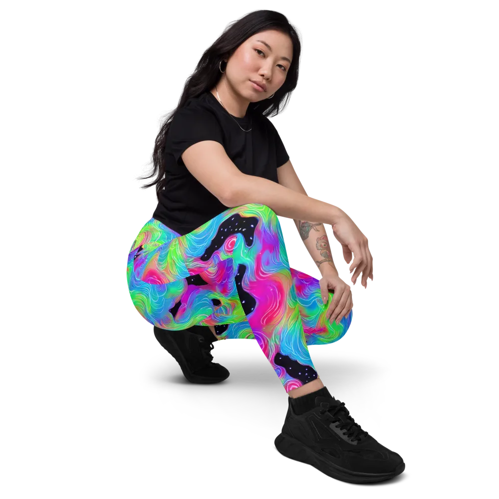 Vivid Infinity on Leggings with Pockets — Right Front