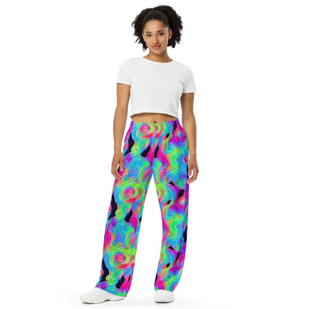 Vivid Infinity on Wide-Leg Pants — Front