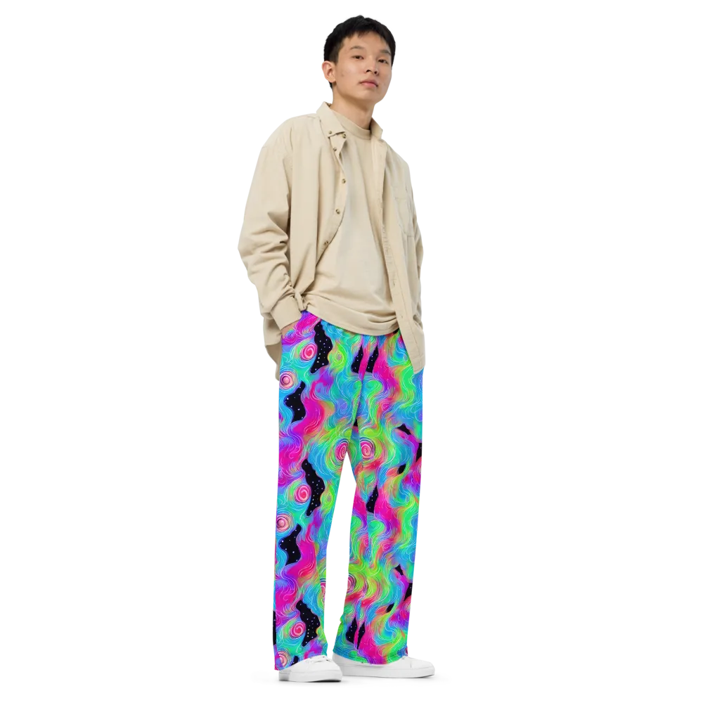 Vivid Infinity on Wide-Leg Pants — Right Front