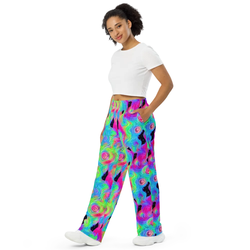 Vivid Infinity on Wide-Leg Pants — Left Front