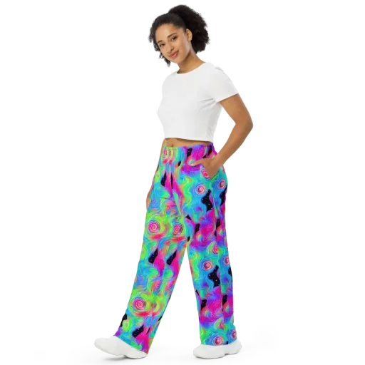 Vivid Infinity on a Wide-Leg Pants