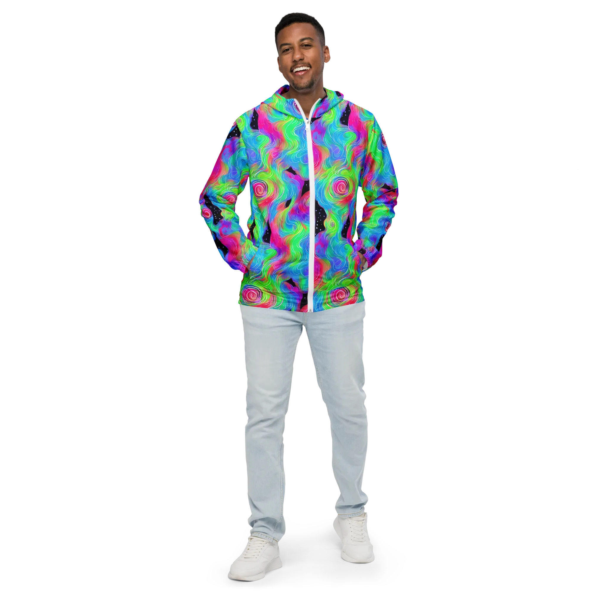 Vivid Infinity on Men's Windbreaker — Front