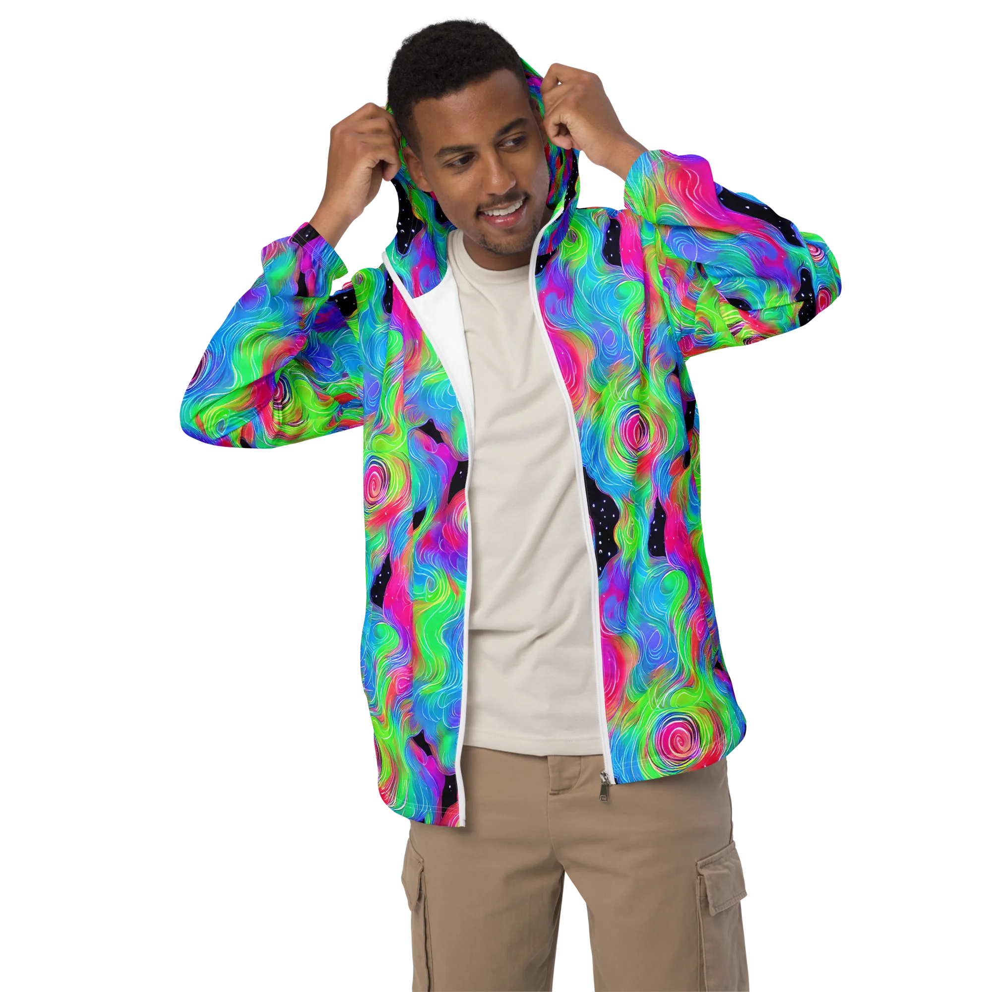Vivid Infinity on Men's Windbreaker — Front