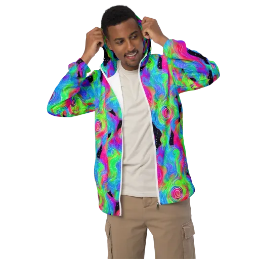 Vivid Infinity on a Men's Windbreaker
