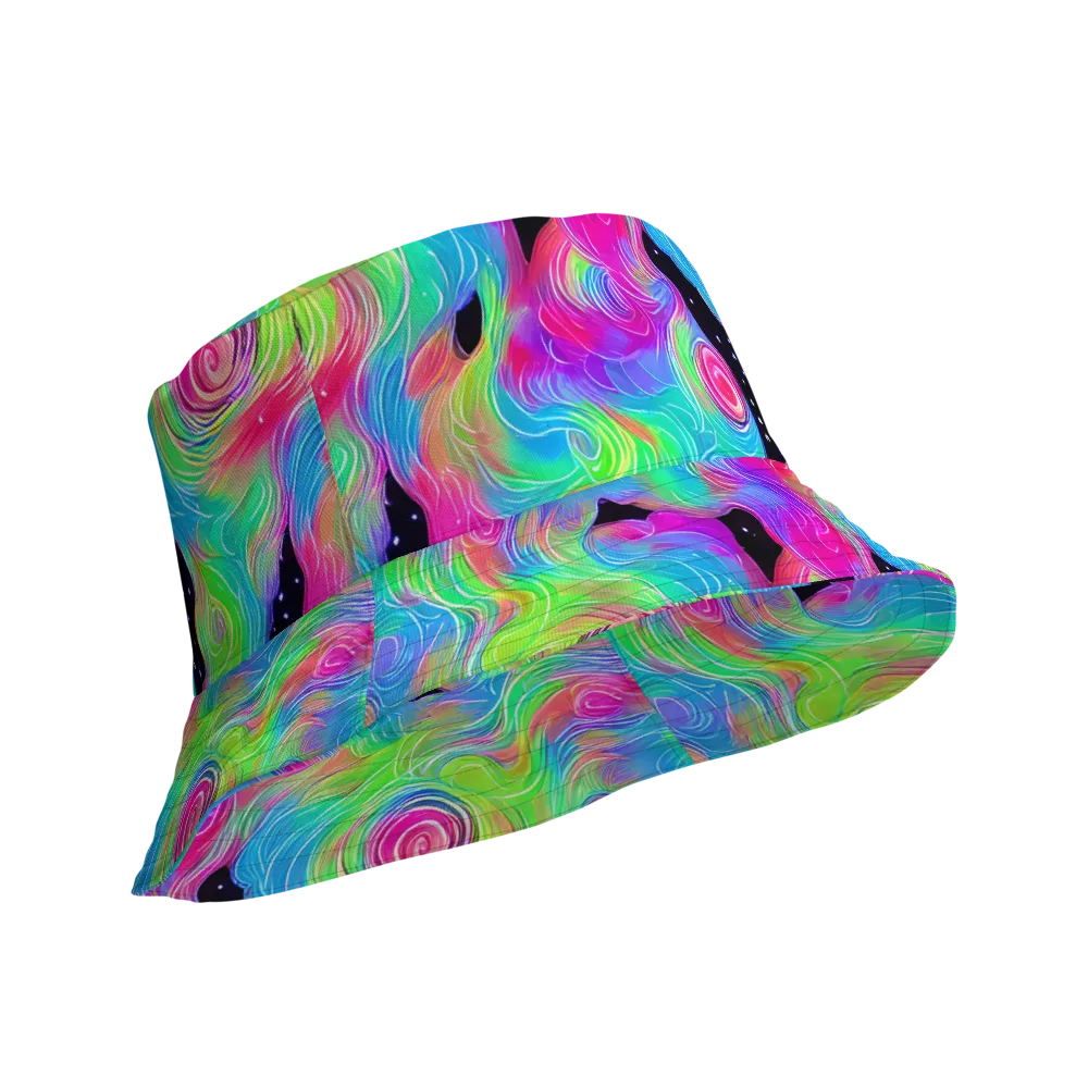 Vivid Infinity on Reversible Bucket Hat — Product details Outside